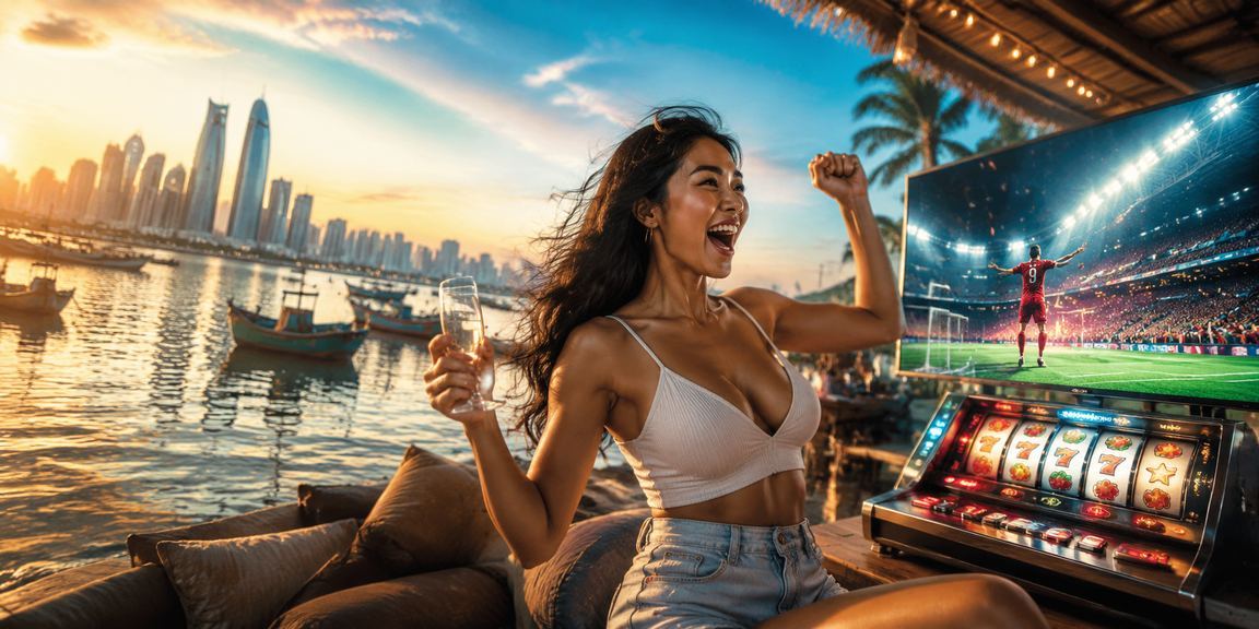 Khung cảnh bãi biển Mũi Né cùng trò chơi slot hấp dẫn